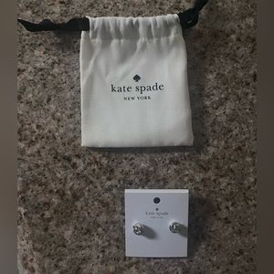 Kate Spade silver knot earrings NWT